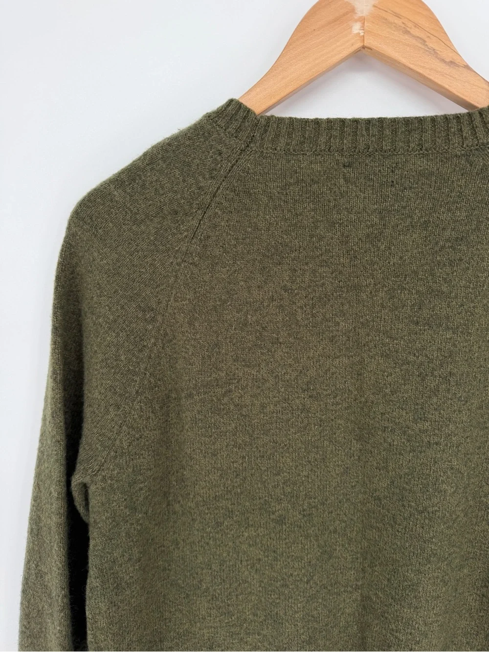 J.Crew Lambswool Blend Raglan Crewneck Sweater Green Men's - M